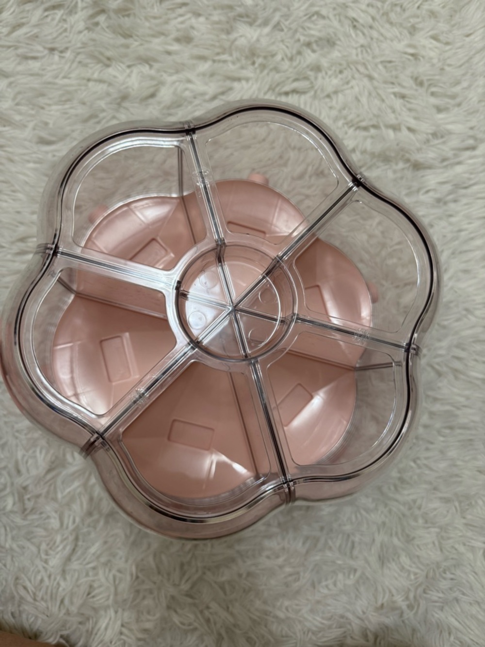 Pink Multi-Compartment Snack & Storage Server Pink Food Dispenser Snack Storage - Picture 4 of 6